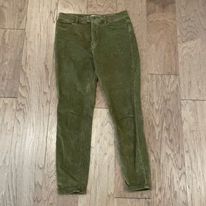 Free people army green corduroy pants.